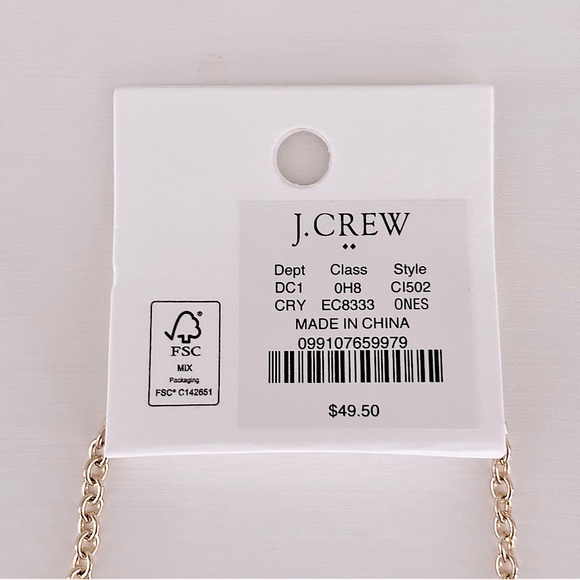 J CREW Crystal Flower Necklace NWT - Picture 5 of 6